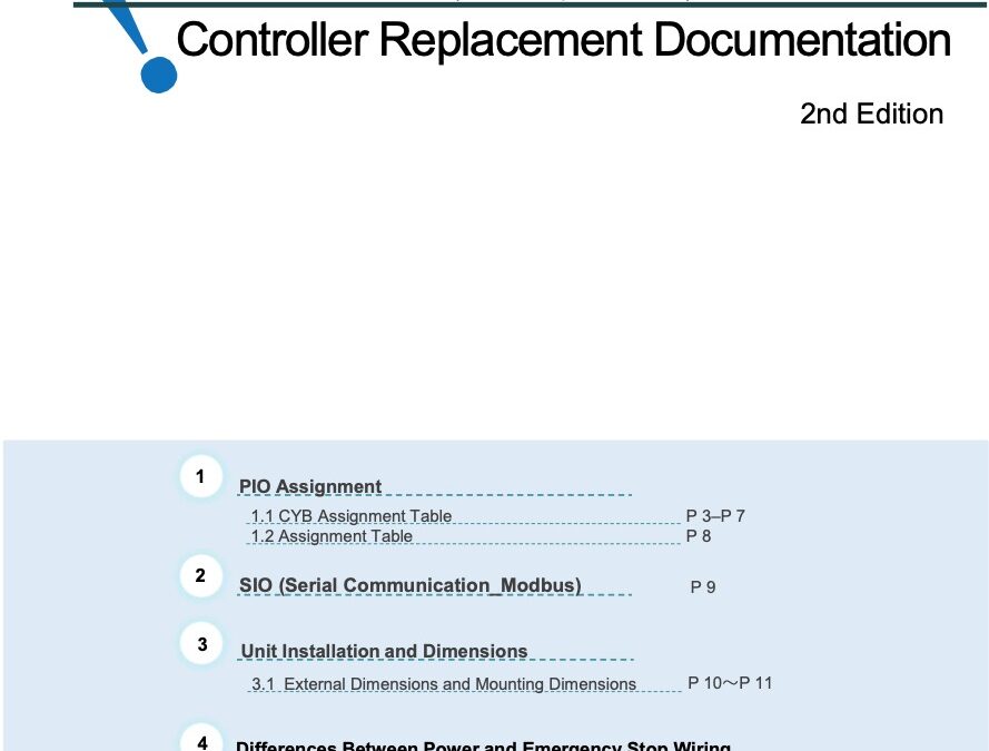 Replacement Guide: PCON-CB to PCON-CYB (For PIO specification)