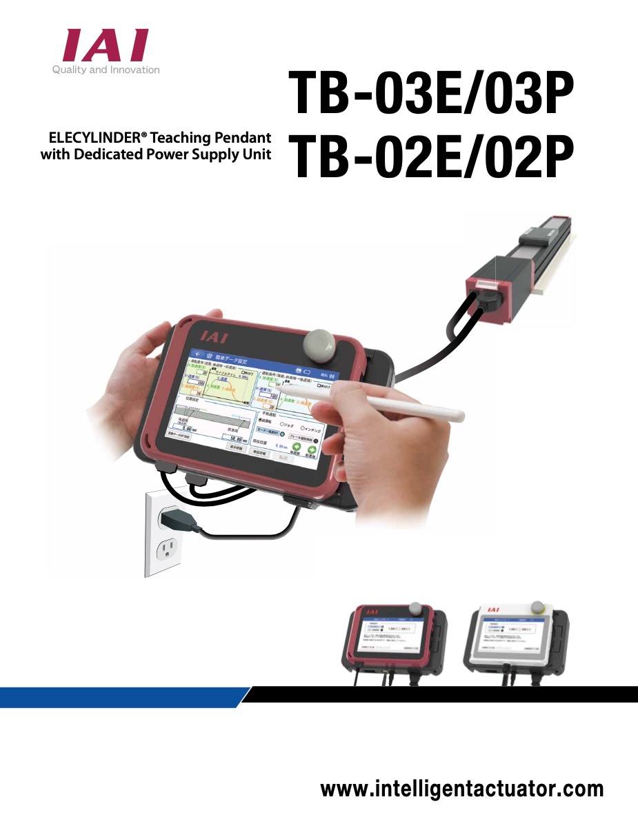 TB-03E/TB-03P, TB-02E/TB-02P Touch Panel Teaching Pendant for